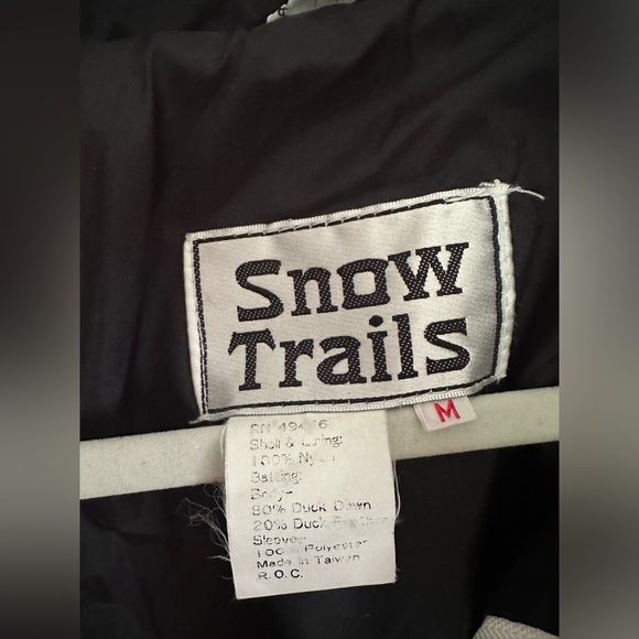 Snow Trails Vintage Down Ski Jacket black and white - Picture 3 of 10
